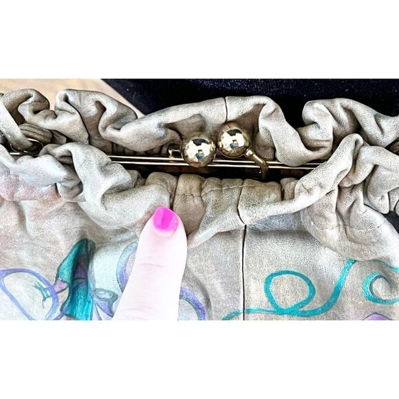 Vintage 80's Fancy Nancy Balletcore Leather Crossbody Boyton Bch, FL - Picture 4 of 10